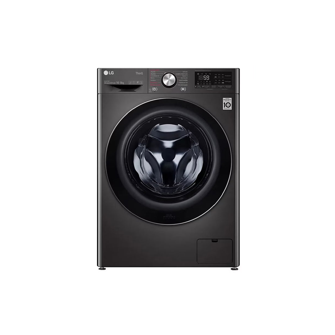 Lavadora carga Frontal 2 en 1-14Kg/30lbs- AIDD-Negro Acero