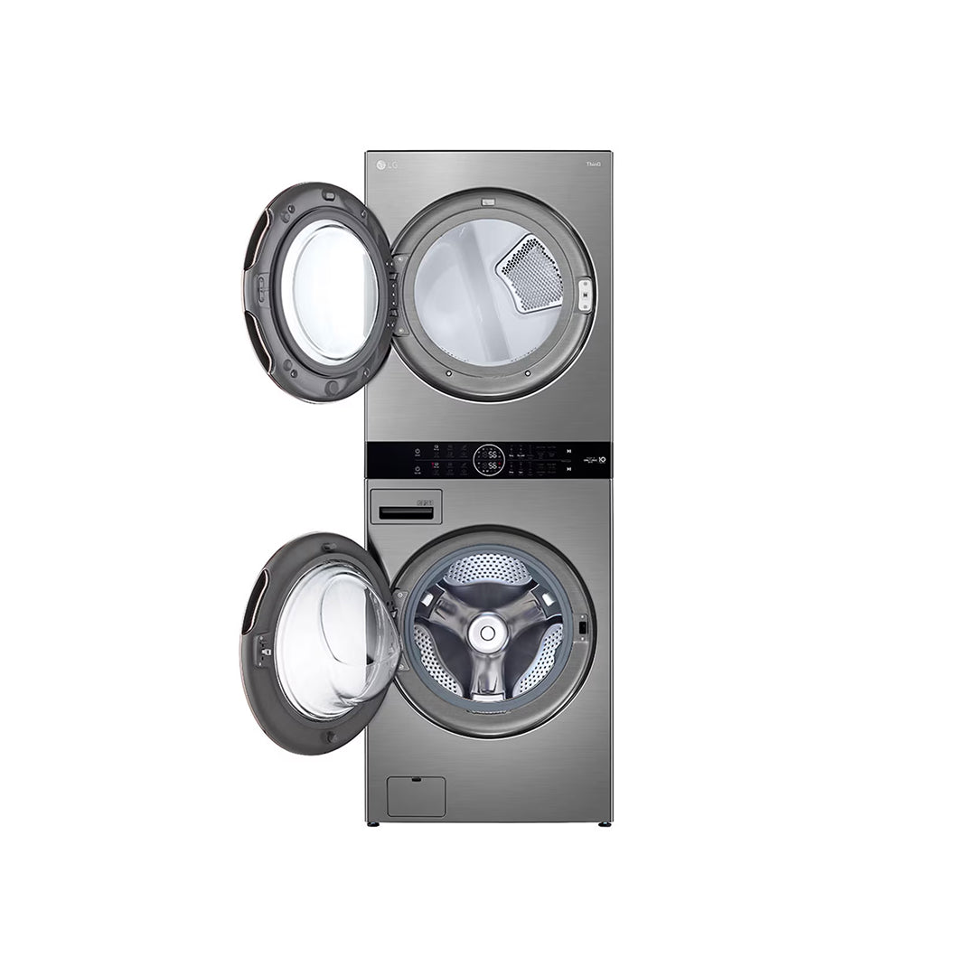 LG WashTower (25kg/55lbs) & Secadora (22kg/48lbs) AIDD, Color Silver