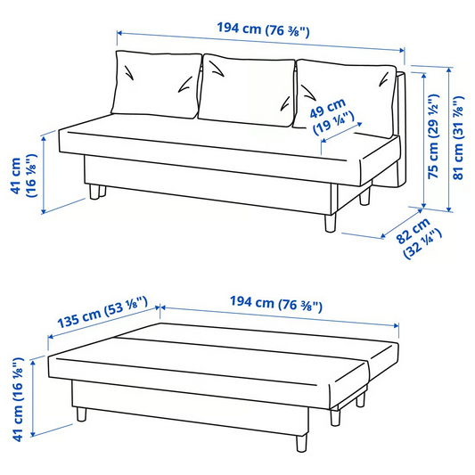 Sofá cama 3 puestos